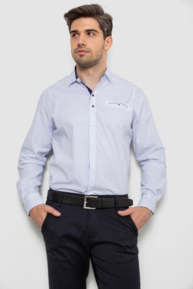 Сорочка чоловіча з принтом, колір білий, 214R7172 6XL, 60, 6XL