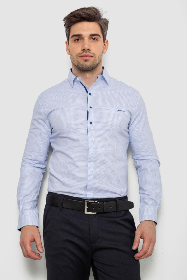 Сорочка чоловіча з принтом, колір білий, 214R7169 5XL, 58, 5XL