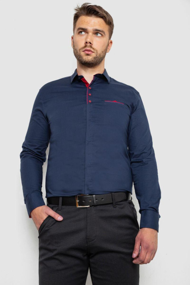 Сорочка чоловіча, колір синій, 214R7158 XL