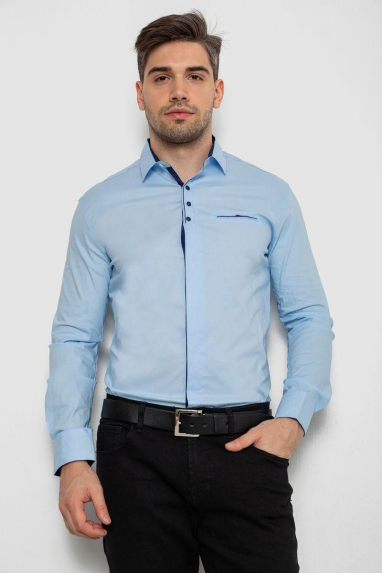 Сорочка чоловіча, колір блакитний, 214R7158 XXL