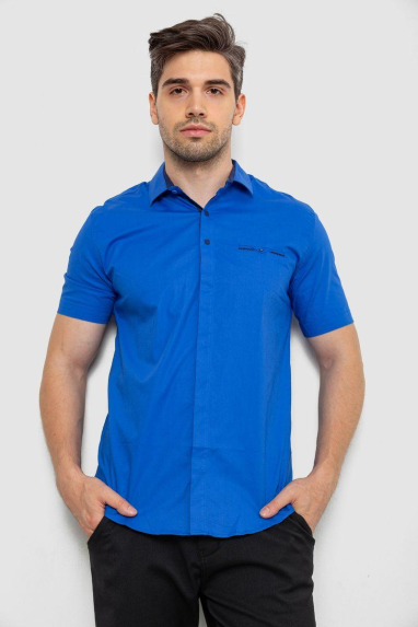 Сорочка чоловіча класична, колір електрик, 214R7116-1 XXL, 52, XXL
