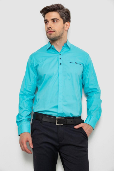Сорочка чоловіча, колір бірюзовий, 214R7114 XXXL, XXXL, XXXL