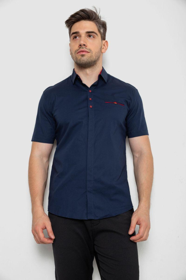Сорочка чоловіча, колір синій, 214R7114-2 5XL, 58, 5XL