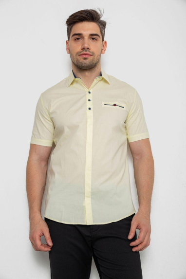 Сорочка чоловіча, колір жовтий, 214R7114-2 XXXL, 54, XXXL