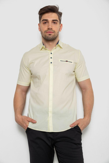 Сорочка чоловіча класична, колір жовтий, 214R7114-1 XL, 50, XL