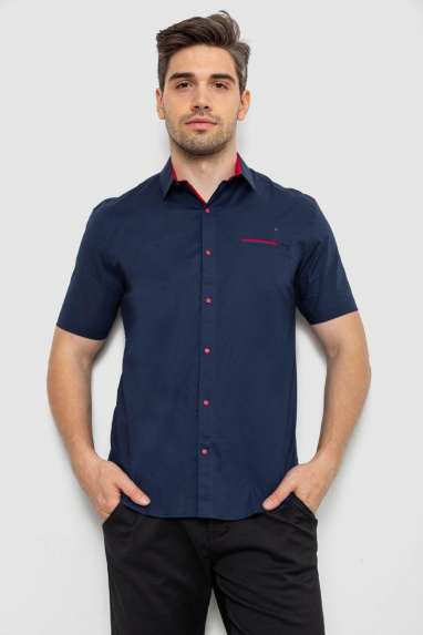 Сорочка чоловіча, колір темно-синій, 214R7112 XXXL, 54, XXXL