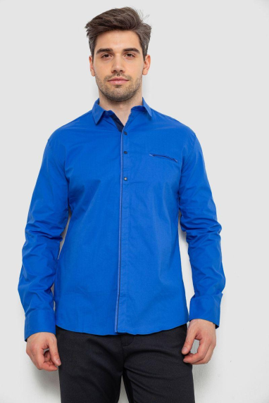 Сорочка чоловіча, колір електрик, 214R7083 5XL, 58, 5XL