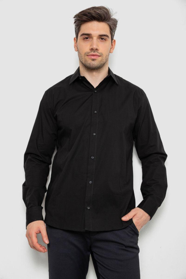 Сорочка чоловіча, колір чорний, 214R7081-1 6XL, 60, 6XL