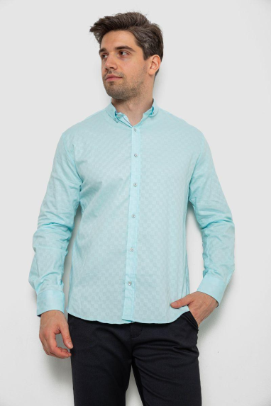 Сорочка чоловіча однотонна, колір блакитний, 214R7075 XL, 50, XL