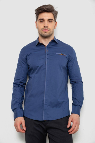 Сорочка чоловіча, колір синій, 214R7004 M, M, M