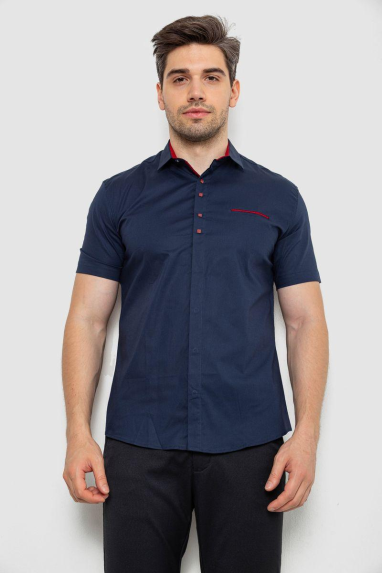 Сорочка чоловіча, колір синій, 214R7002 S, S, S