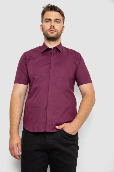 Сорочка чоловіча однотонна, колір сливовий, 214R6917 XXL
