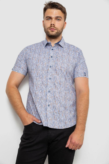 Сорочка чоловіча з принтом, колір сірий, 214R6917-8 6XL, 6XL, 6XL