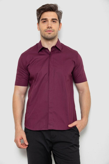 Сорочка чоловіча однотонна, колір сливовий, 214R6917-3 XL