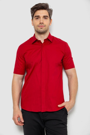 Сорочка чоловіча однотонна, колір бордовий, 214R6917-3 XL