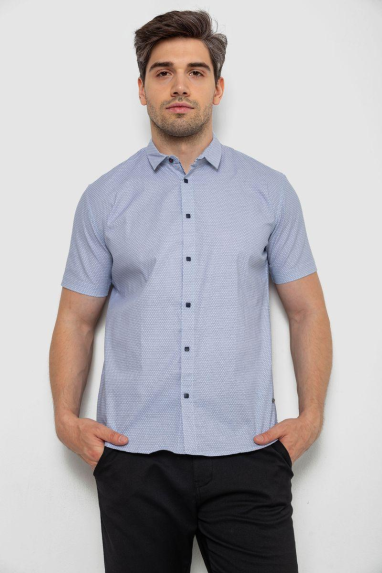 Сорочка чоловіча з коротким рукавом, колір сірий, 214R6917-16 XL, 50, XL