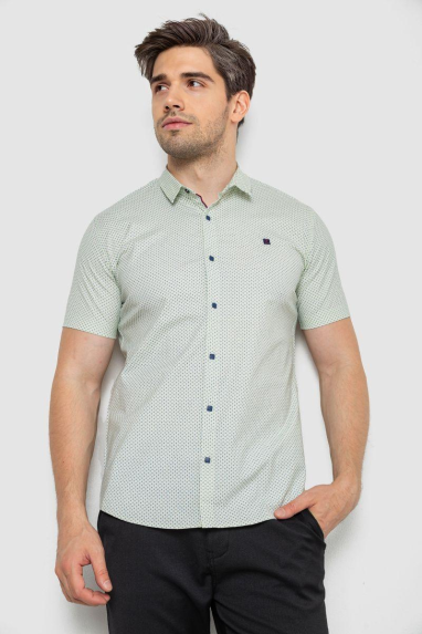 Сорочка чоловіча однотонна, колір оливковий, 214R6917-13 XL