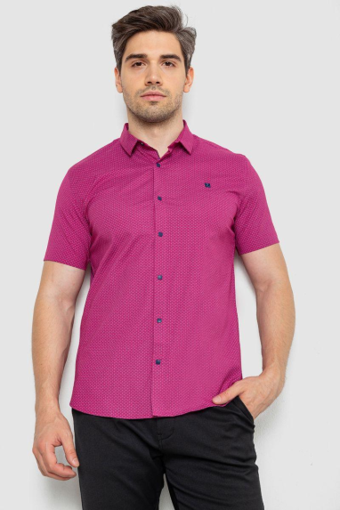 Сорочка чоловіча однотонна, колір малиновий, 214R6917-13 XL