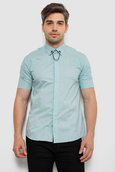Сорочка чоловіча однотонна, колір оливковий, 214R6917-1 XL, 50, XL