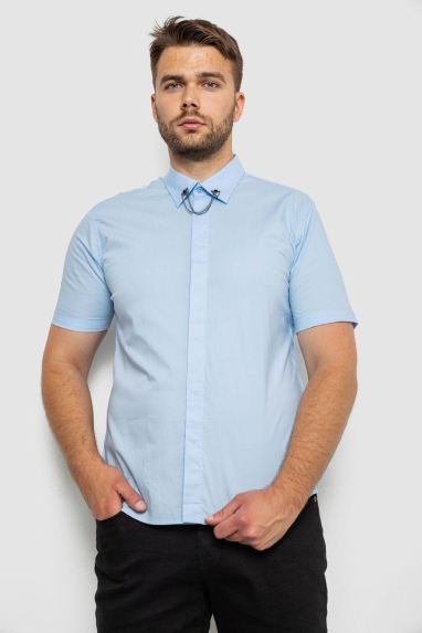 Сорочка чоловіча однотонна, колір блакитний, 214R6917-1 XXL