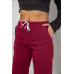 Спортивні штани жіночі на флісі, колір бордовий, 247R7555 XL, 50, XL