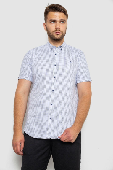 Сорочка чоловіча з принтом, колір білий, 214R4564-4 XXXL, 54, XXXL