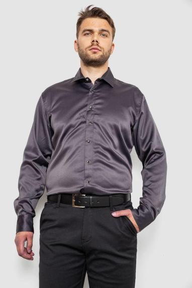 Сорочка чоловіча, колір сірий, 214R3061 XXL, 52, XXL