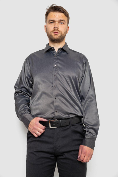 Сорочка чоловіча, колір чорний, 214R3060 XXL, 52, XXL