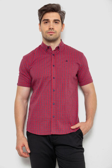 Сорочка чоловіча стрейчева, колір червоний, 214R2445-5 XXXL, 54, XXXL
