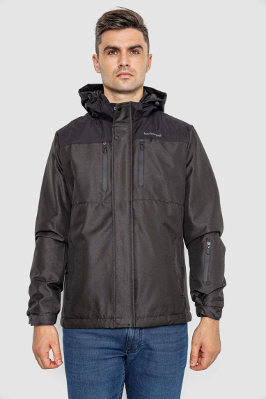 Куртка чоловіча демісезонна, колір чорний, 214R22013 XXXL, 54, XXXL