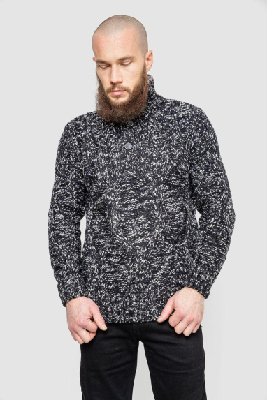 Светр чоловічий, колір чорний, 214R10323 XL, 50, XL