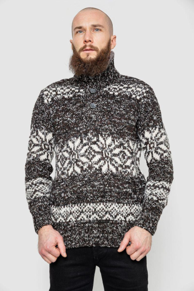Светр чоловічий, колір коричневий, 214R10321 XL, 50, XL