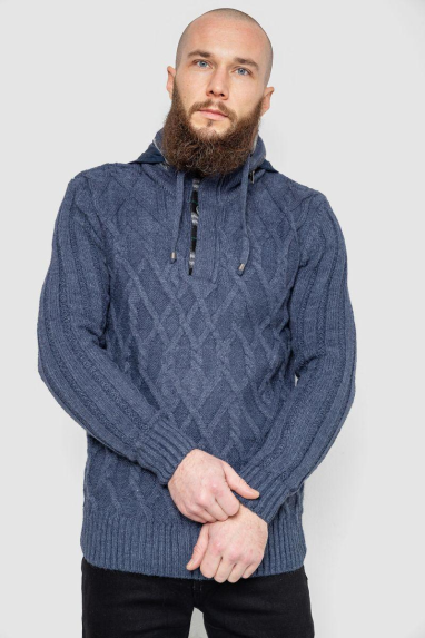 Светр чоловічий, колір джинс, 214R10314 XL, 50, XL