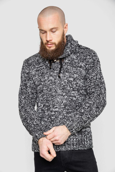 Светр чоловічий, колір чорно-білий, 214R10303 XL, 50, XL