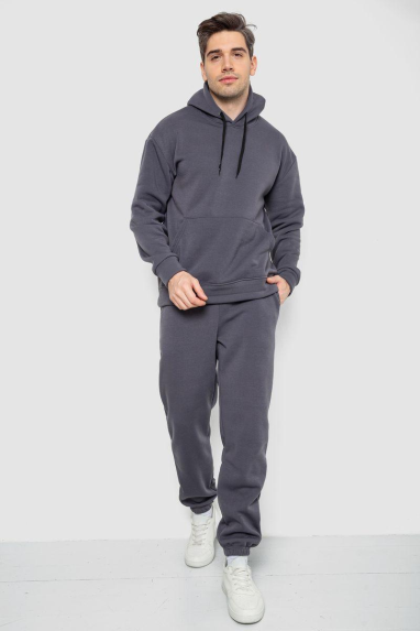 Спорт костюм чоловічий на флісі, колір сірий, 190R235 XXL