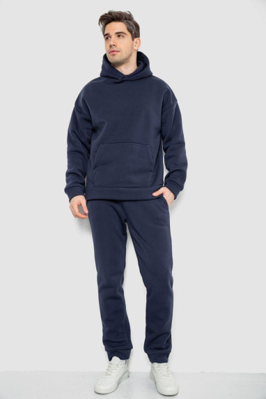 Спорт костюм чоловічий на флісі, колір темно-синій, 177R235-1 Ager, XL, 50, XL
