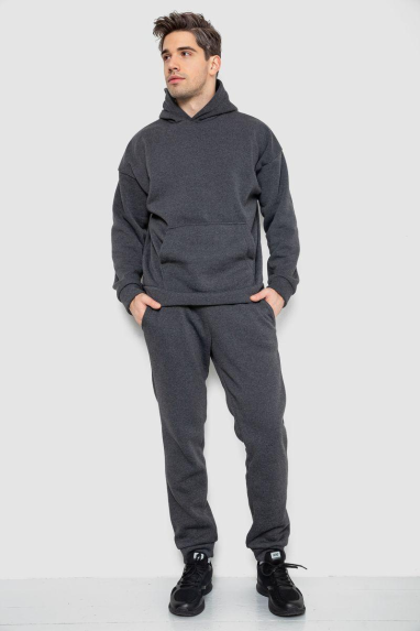 Спорт костюм чоловічий на флісі, колір темно-сірий, 177R235-1 Ager, XXXL, 54, XXXL