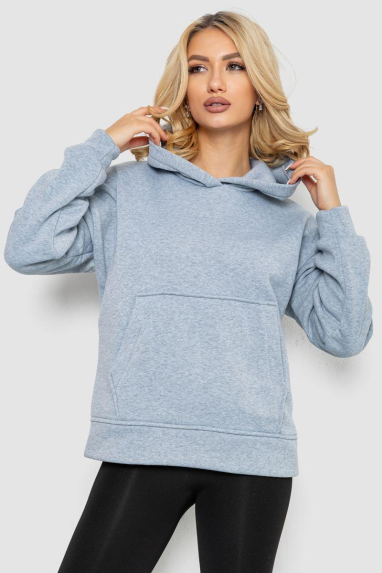 Худі жіночий на флісі, колір світло-сірий, 177R057 50, XL