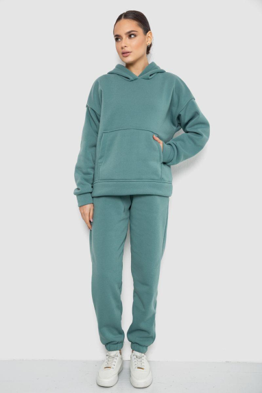 Спортивний костюм жіночий на флісі, колір оливковий, 177R055 XS, 42, XS