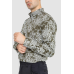 Сорочка чоловіча з принтом, колір оливково-білий, 247R115 XXXL, 54, XXXL