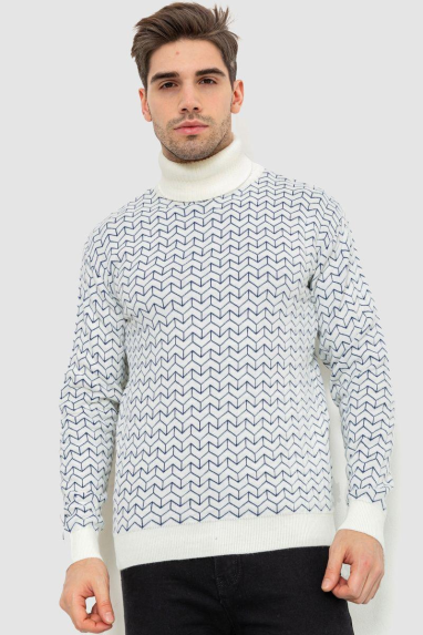 Гольф чоловічий, колір молочний, 161R911 XXL, 52, XXL