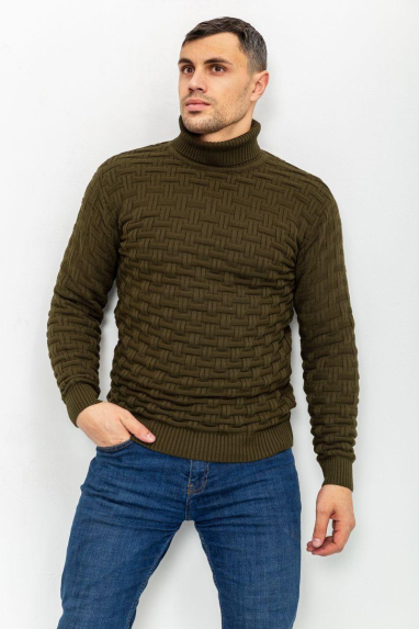 Светр чоловічий, колір хакі, 161R602 XL, 50, XL