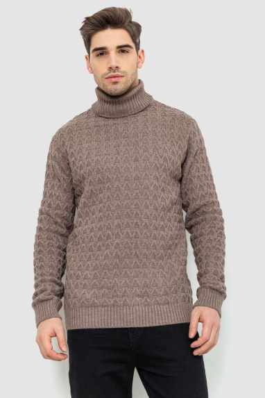 Гольф чоловічий, колір мокко, 161R132 XXL, 52, XXL