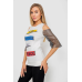 Повсякденна жіноча однотонна футболка, колір молочний, 247R027 XL, 50, XL