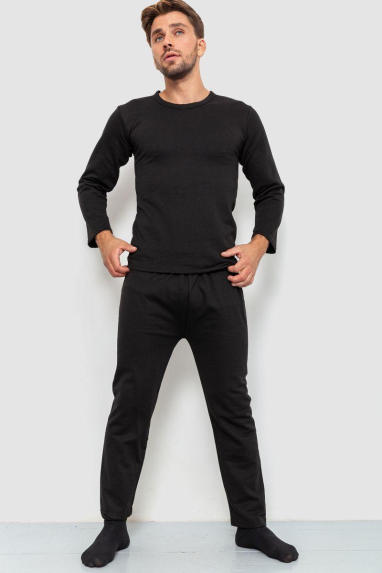 Термобілизна чоловіча на флісі 131R15397, колір чорний, 131R153797 XL, 50, XL