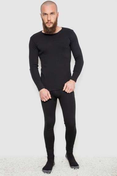 Термобілизна чоловіча на флісі, колір чорний, 131R153115 XL, 50, XL
