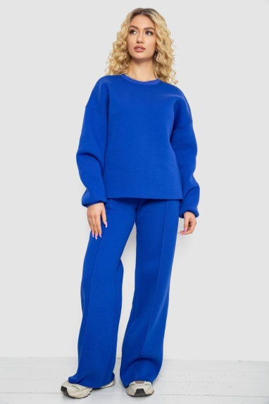 Спортивний костюм жіночий на флісі, колір електрик, 102R7733 L-XL
