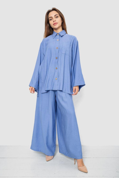 Костюм жіночий вільного крою жатка, колір джинс, 102R5264 XXL-XXXL