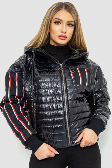 Куртка жіноча демісезонна, колір чорний, 102R5222 XXL-XXXL