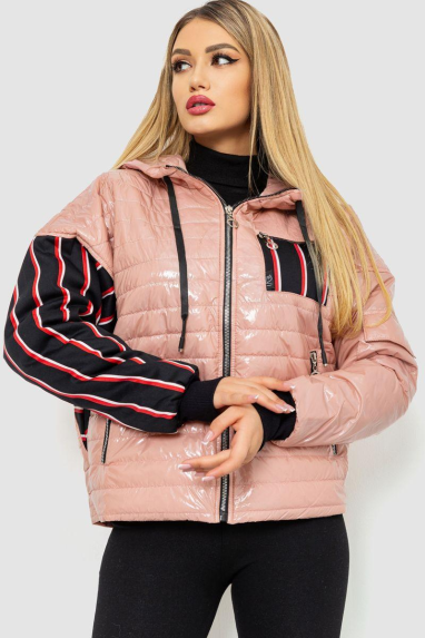Куртка жіноча демісезонна, колір пудровий, 102R5222 XXL-XXXL